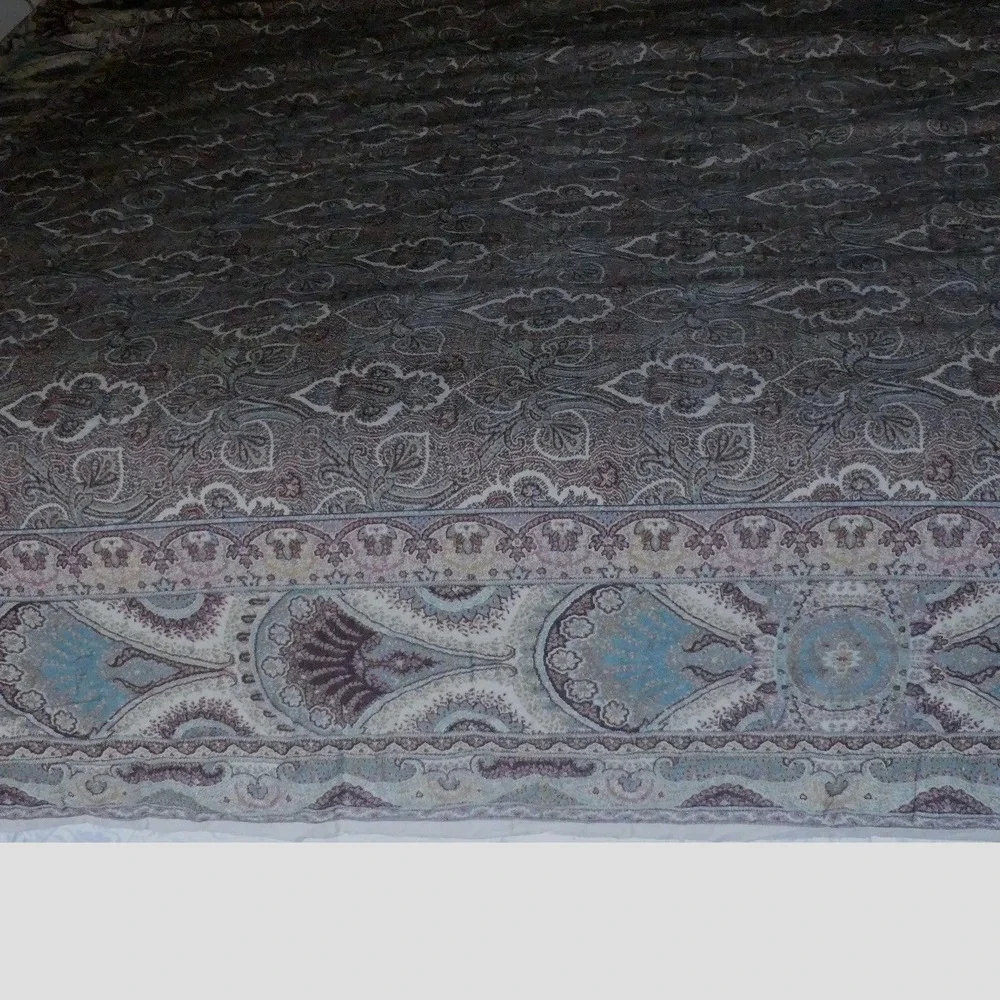 Pottery Barn Paisley Floral Duvet Cover Burgundy Traditional Bohemian Full/Queen